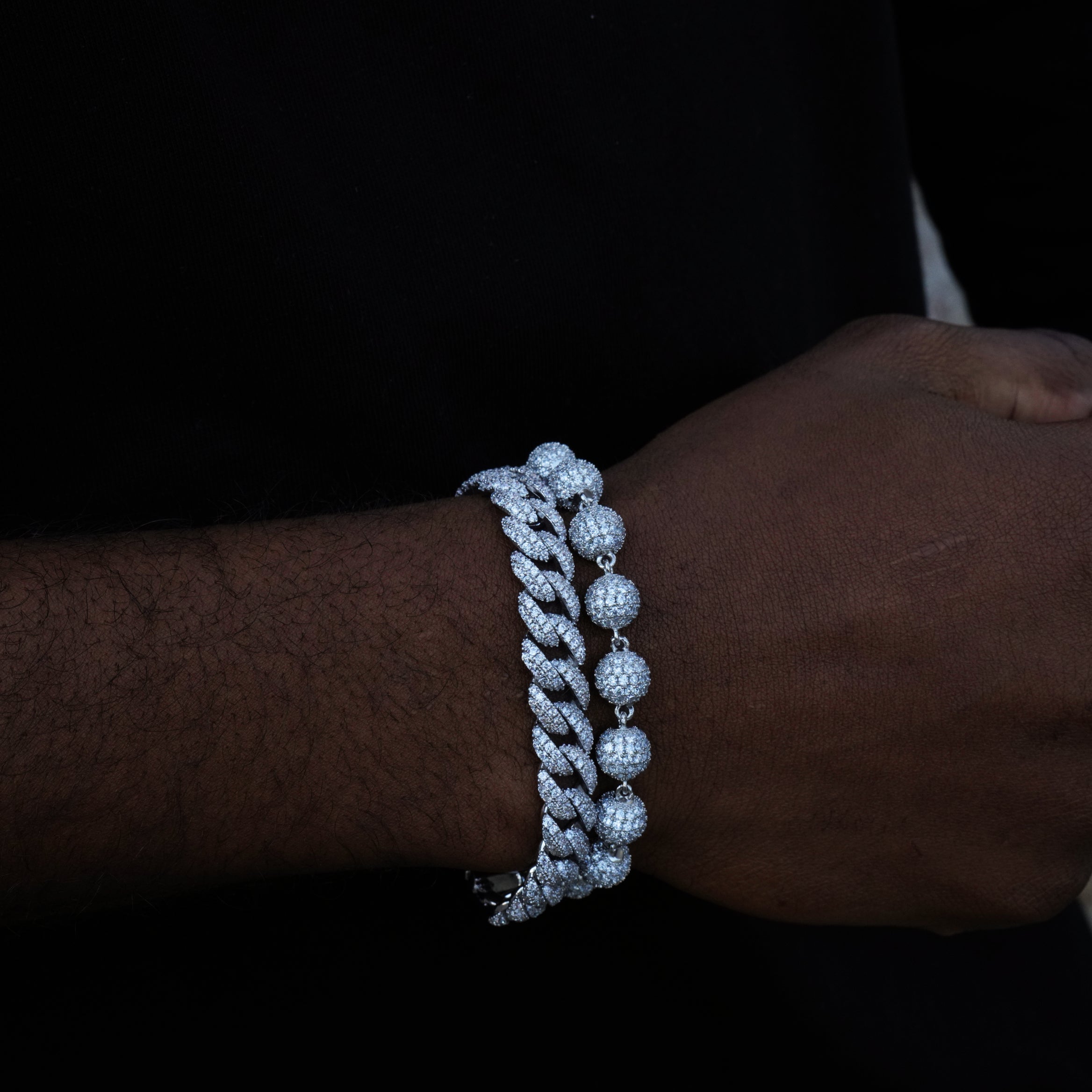 8mm Iced Beads Bracelet