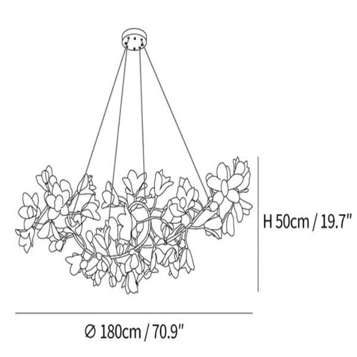 Circular Blossom Ceramic Chandelier - detail 16