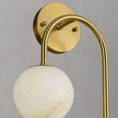 Alabaster Globe Modern Wall Sconce In Bedroom