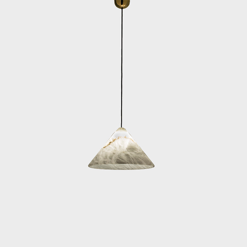 Modern Alabaster Kitchen Island Pendant Light detail view