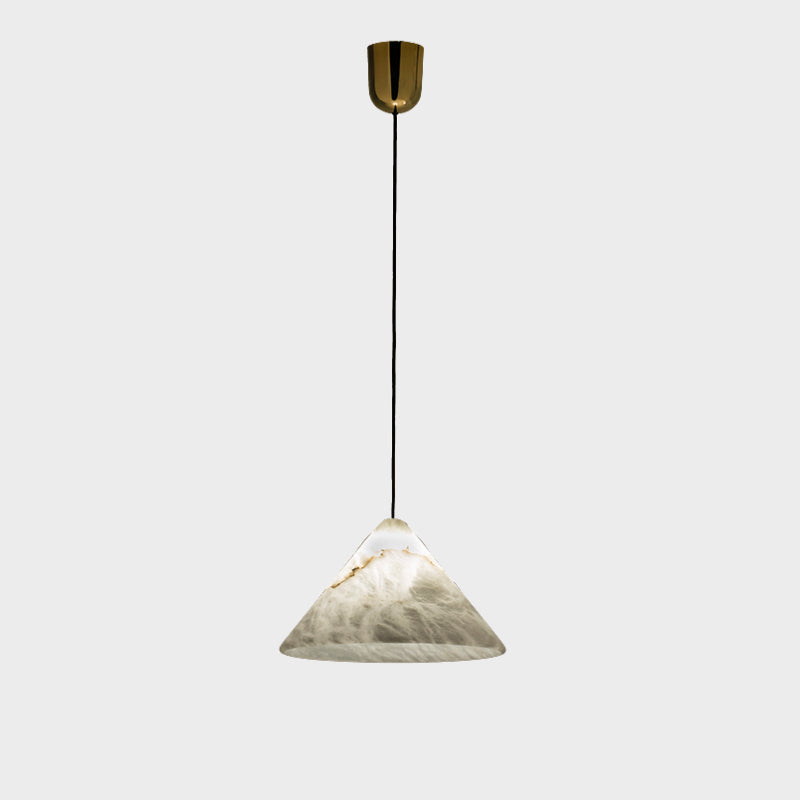 Modern Alabaster Kitchen Island Pendant Light angled view