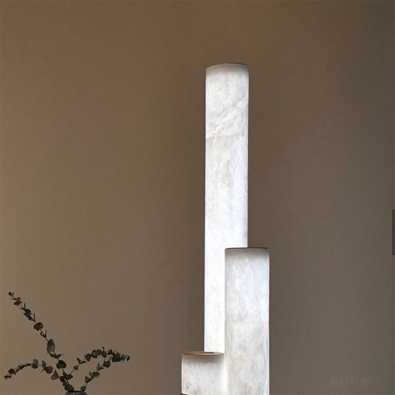 Artistic Alabaster Floor Lamp front view