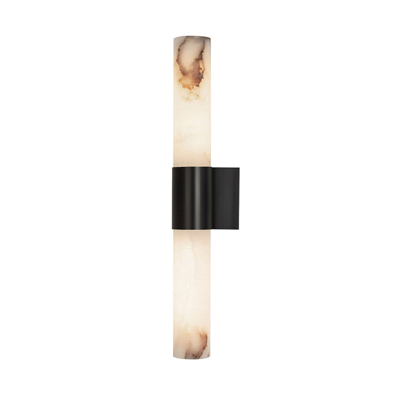 Modern Minimalist Alabaster Sconce for Hallway front view