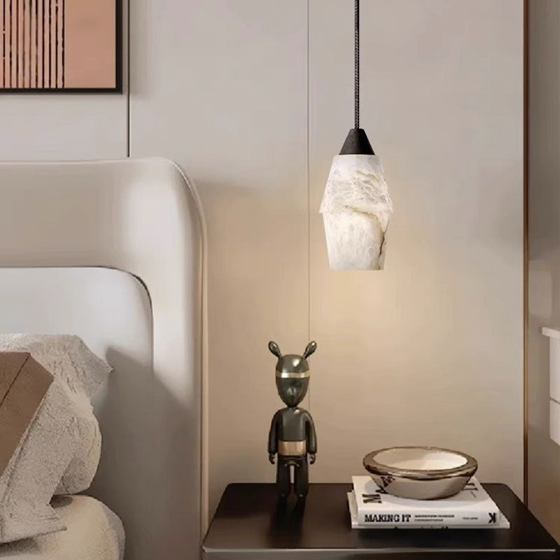 Alabaster Pendant Lighting Over Dining Table - detail 7