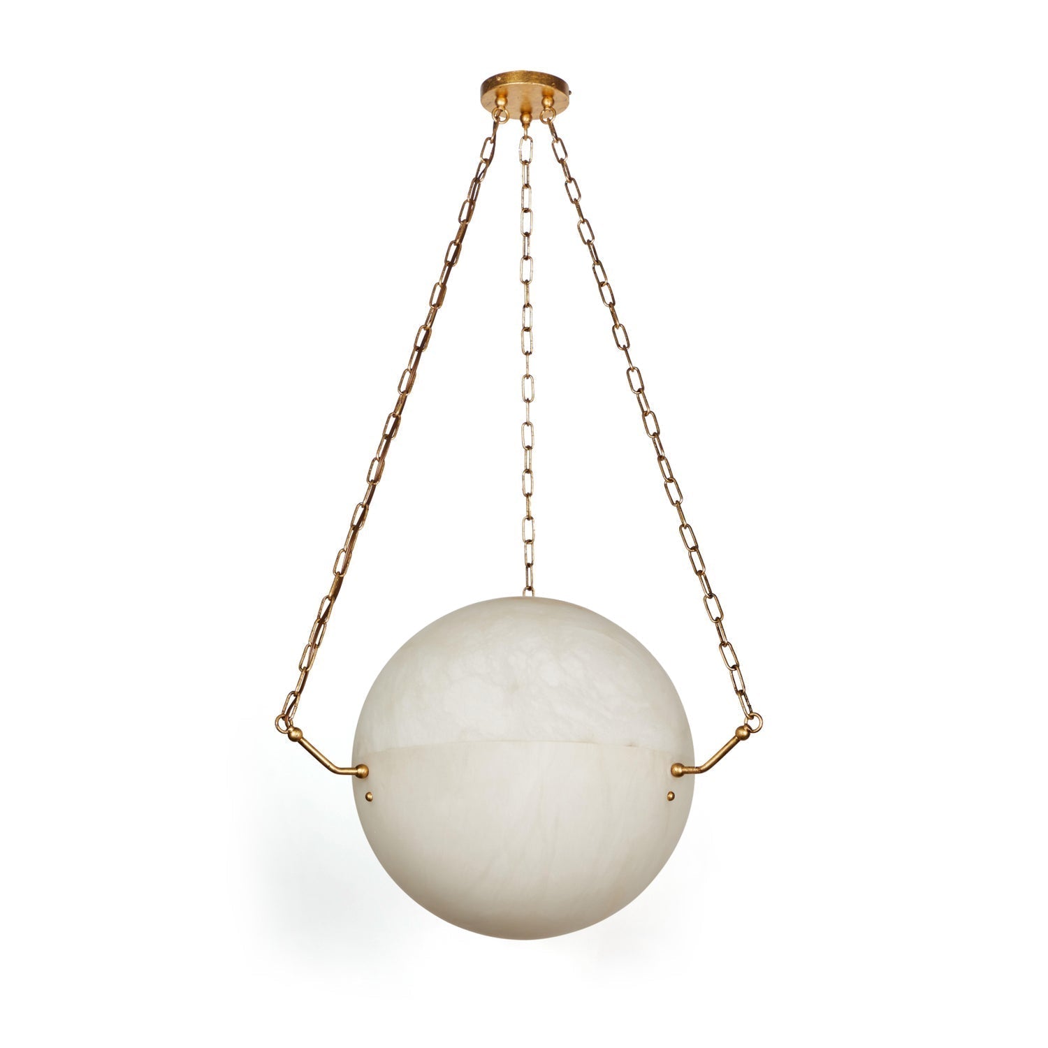 Alabaster Sphere Suspension Lamp, Pendant Kitchen Island Lamp main view
