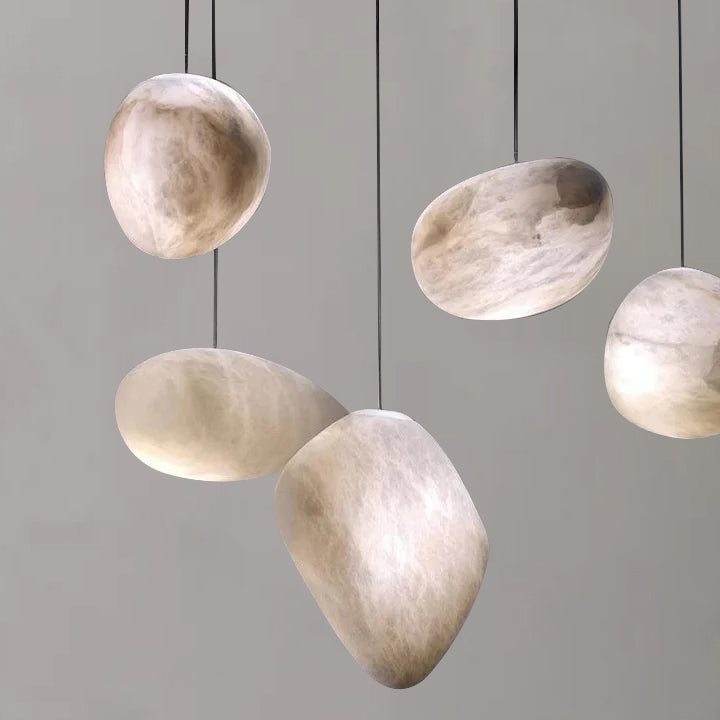 Alabaster Natural Stone Pendant, Creative Pendant Light detail view