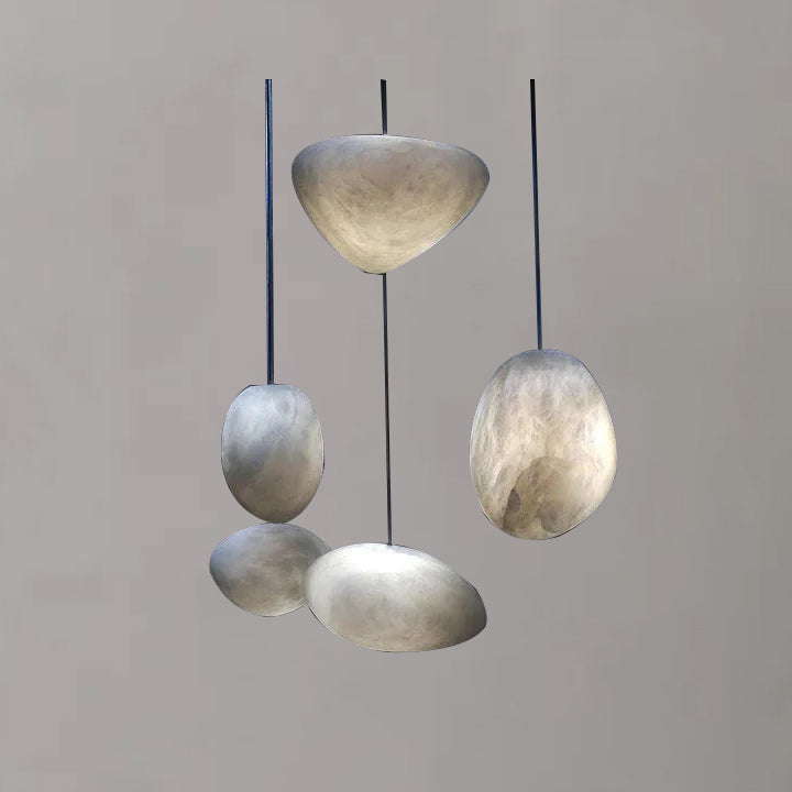 Alabaster Natural Stone Pendant, Creative Pendant Light angled view