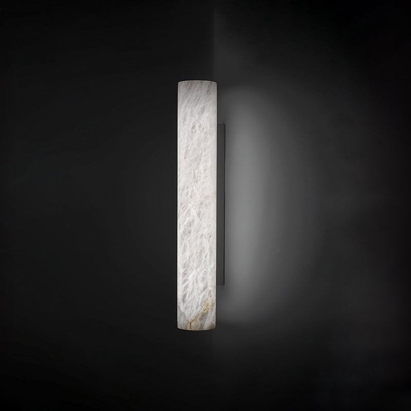 Grandeur Alabaster Linear Hallway Sconce angled view