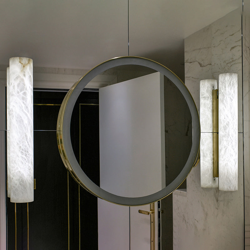 Grandeur Alabaster Linear Hallway Sconce detail view