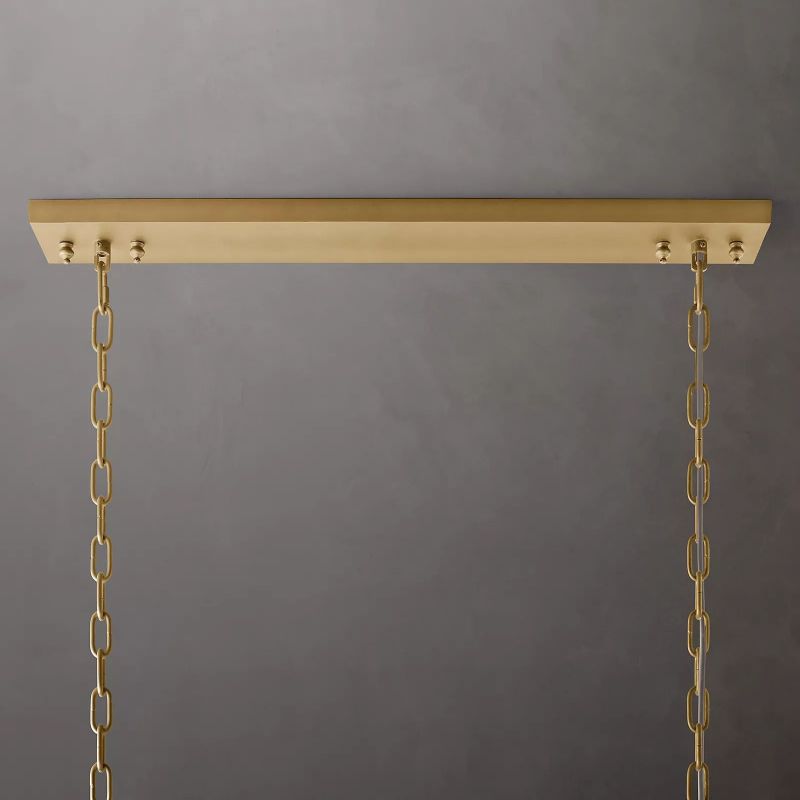 1920S Odeon Rectangular Chandelier 49 inch detail view