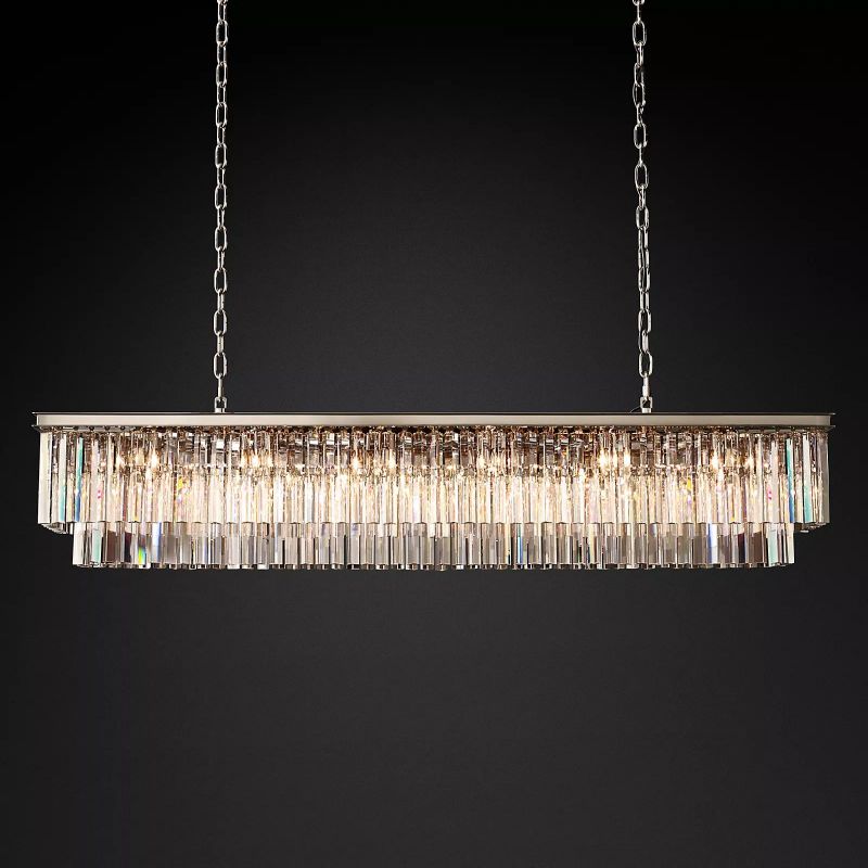 1920s Odem Rectangular Chandelier 72" - detail 4