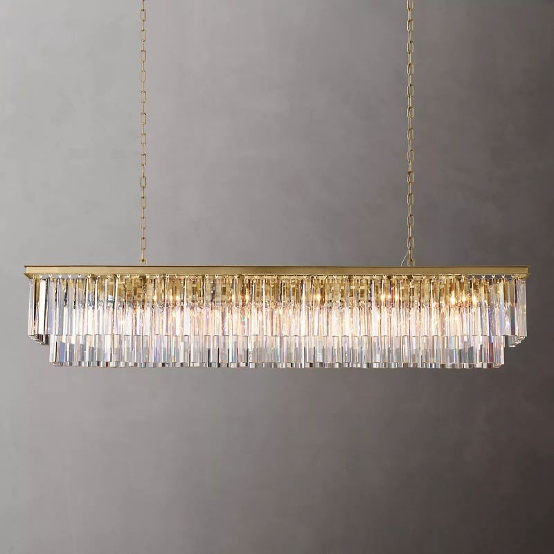 1920s Odem Rectangular Chandelier 72" - detail 3