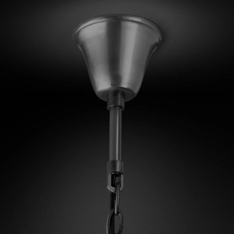 1920S Odeon Round Chandelier 20 inch detail view