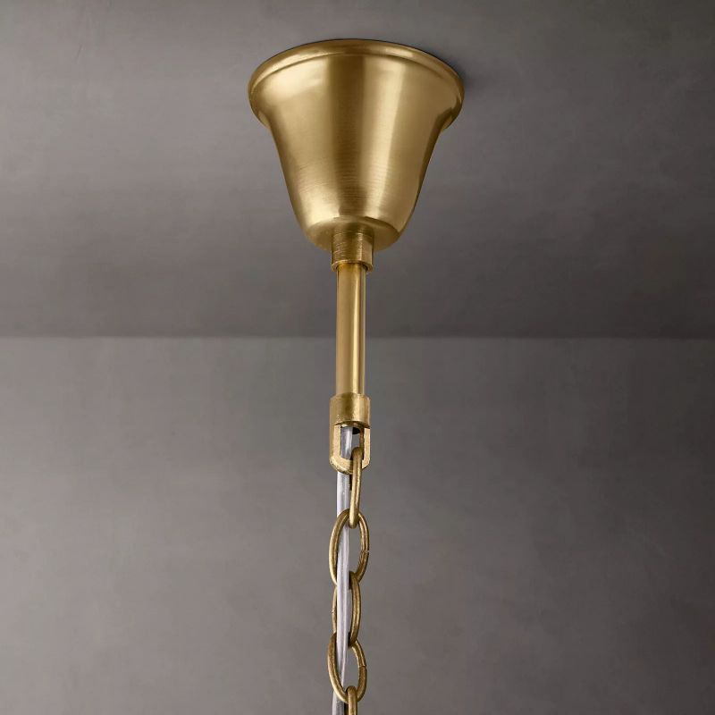 1920S Odeon Round Chandelier 20 inch detail view