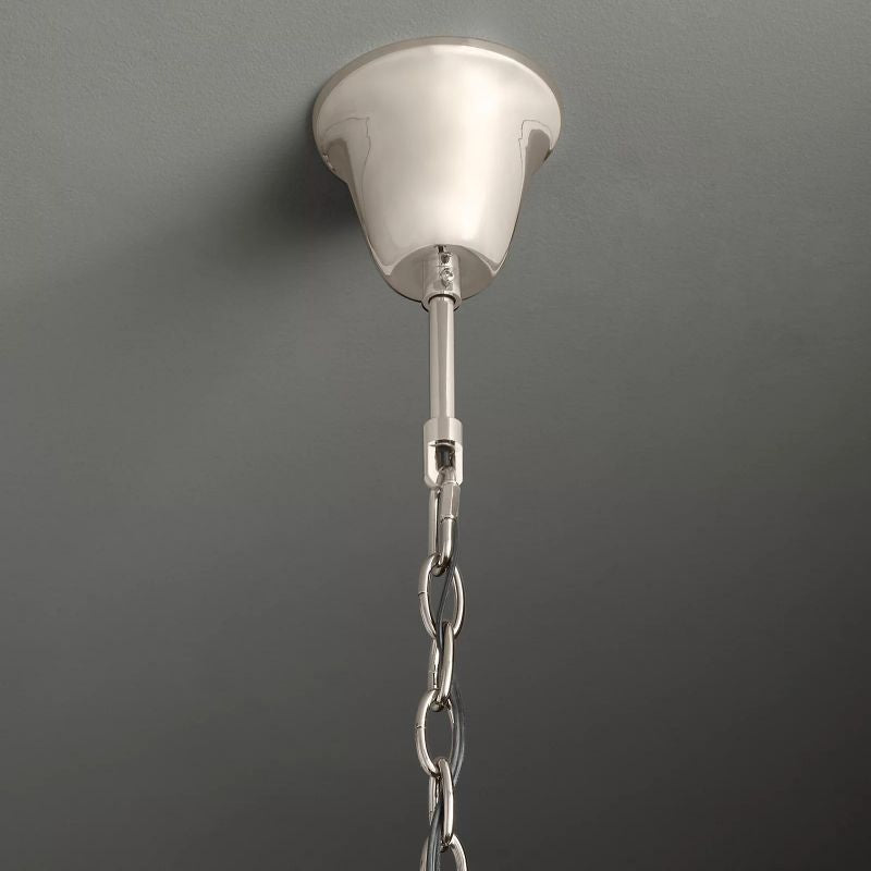 1920S Odeon Round Chandelier 20 inch detail view