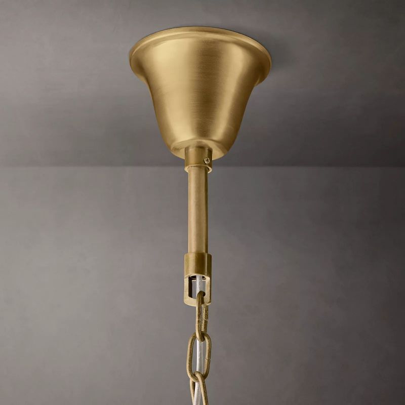 1920S Odeon Round Chandelier 44 inch detail view