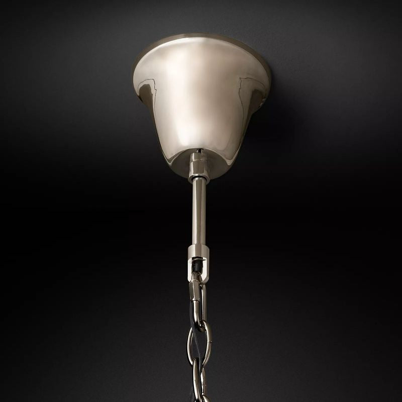 1920S Odeon Round Chandelier 44 inch detail view