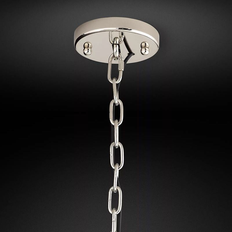 1920S Odeon Square Chandelier 22 inch detail view