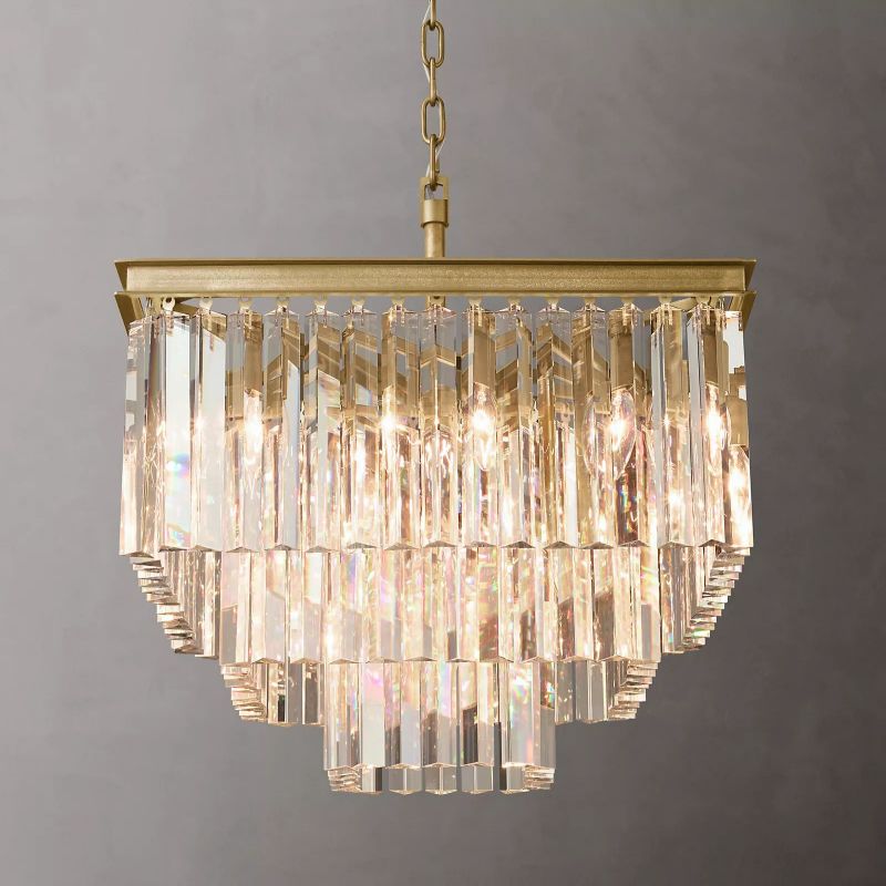 1920S Odeon Square Chandelier 22 inch main view