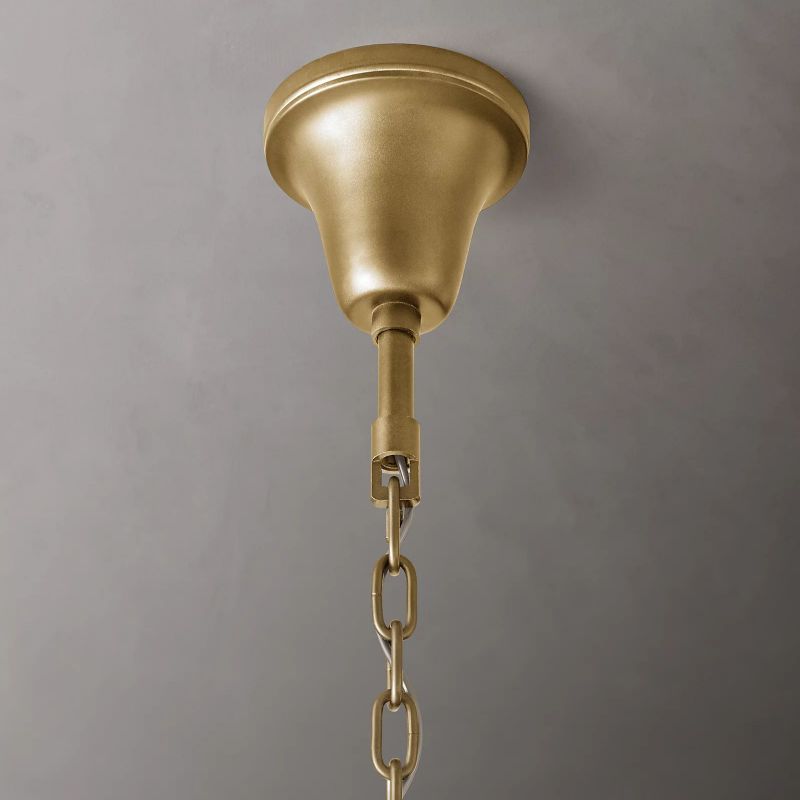 1920S Odeon Square Chandelier 34 inch detail view
