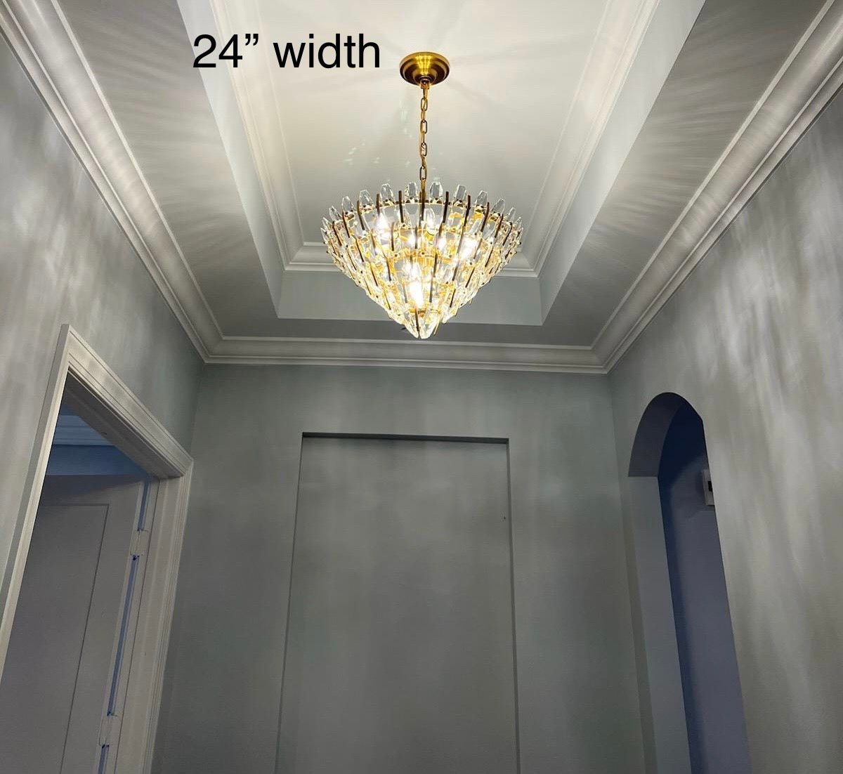 Sol Round Odeon Crystal Tiered Chandelier - detail 16