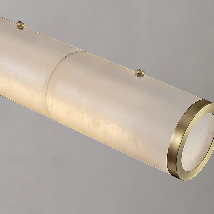 Alabaster Modern Linear Chandelier angled view