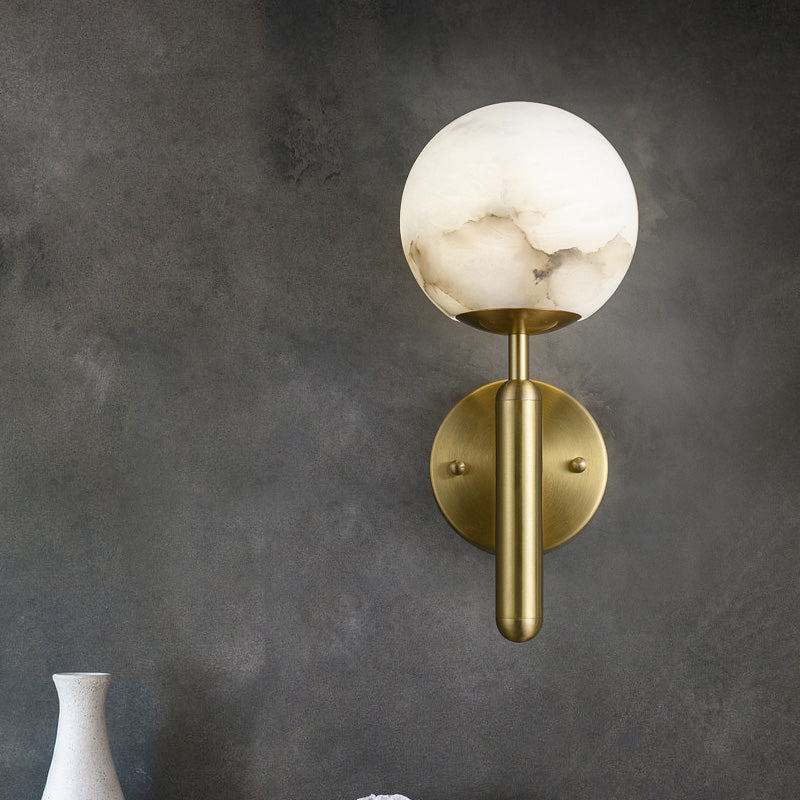 Aurora Alabaster Global Wall Light, Bedroom Wall Light main view