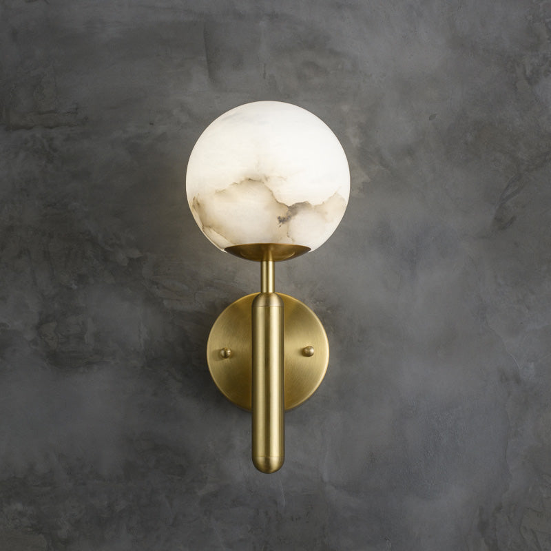 Aurora Alabaster Global Wall Light, Bedroom Wall Light detail view