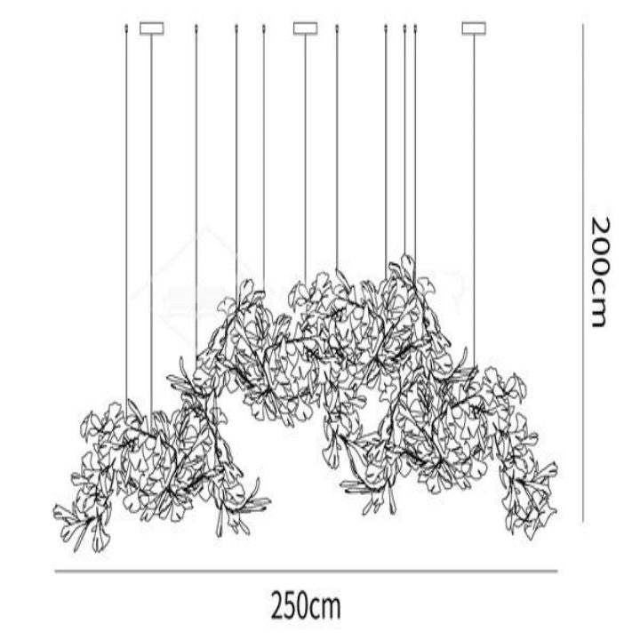 Ceramic Ginkgo Luxury Chandelier Style H - detail 11