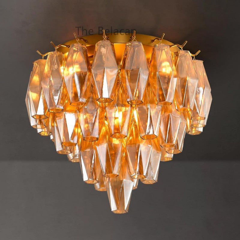 Modern Chara Flush Mount in glass