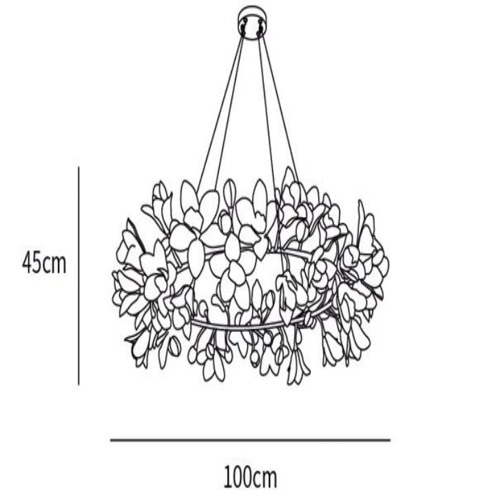 Circular Blossom Ceramic Chandelier - detail 15