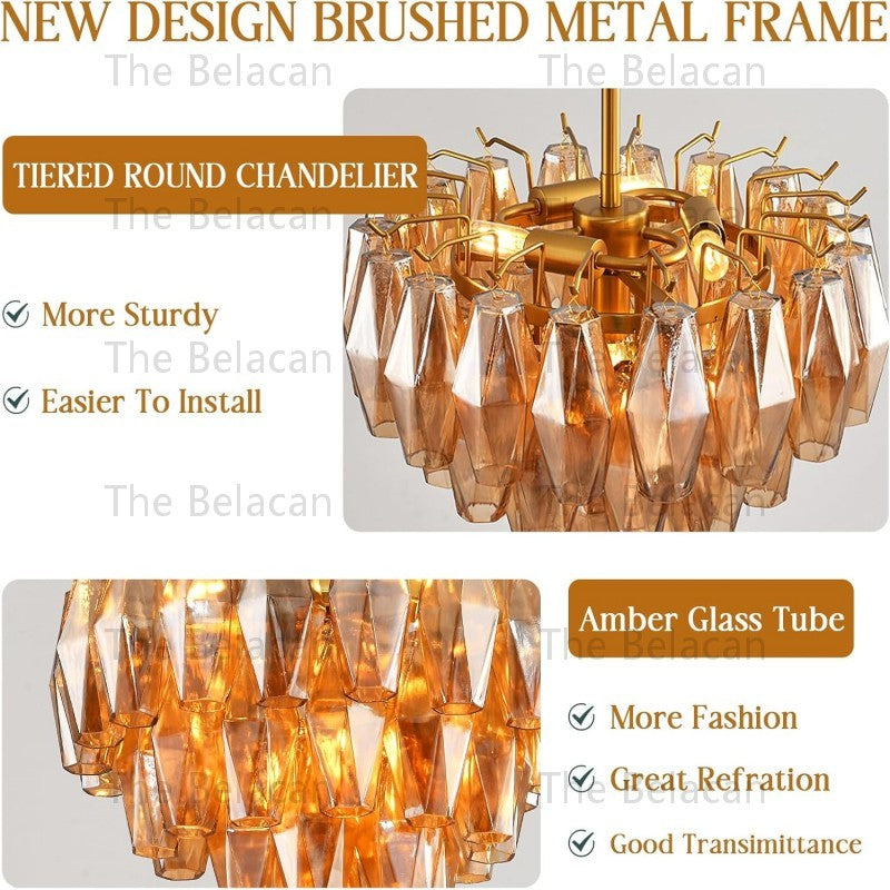 Modern Chara Round Chandelier 20" - detail 9