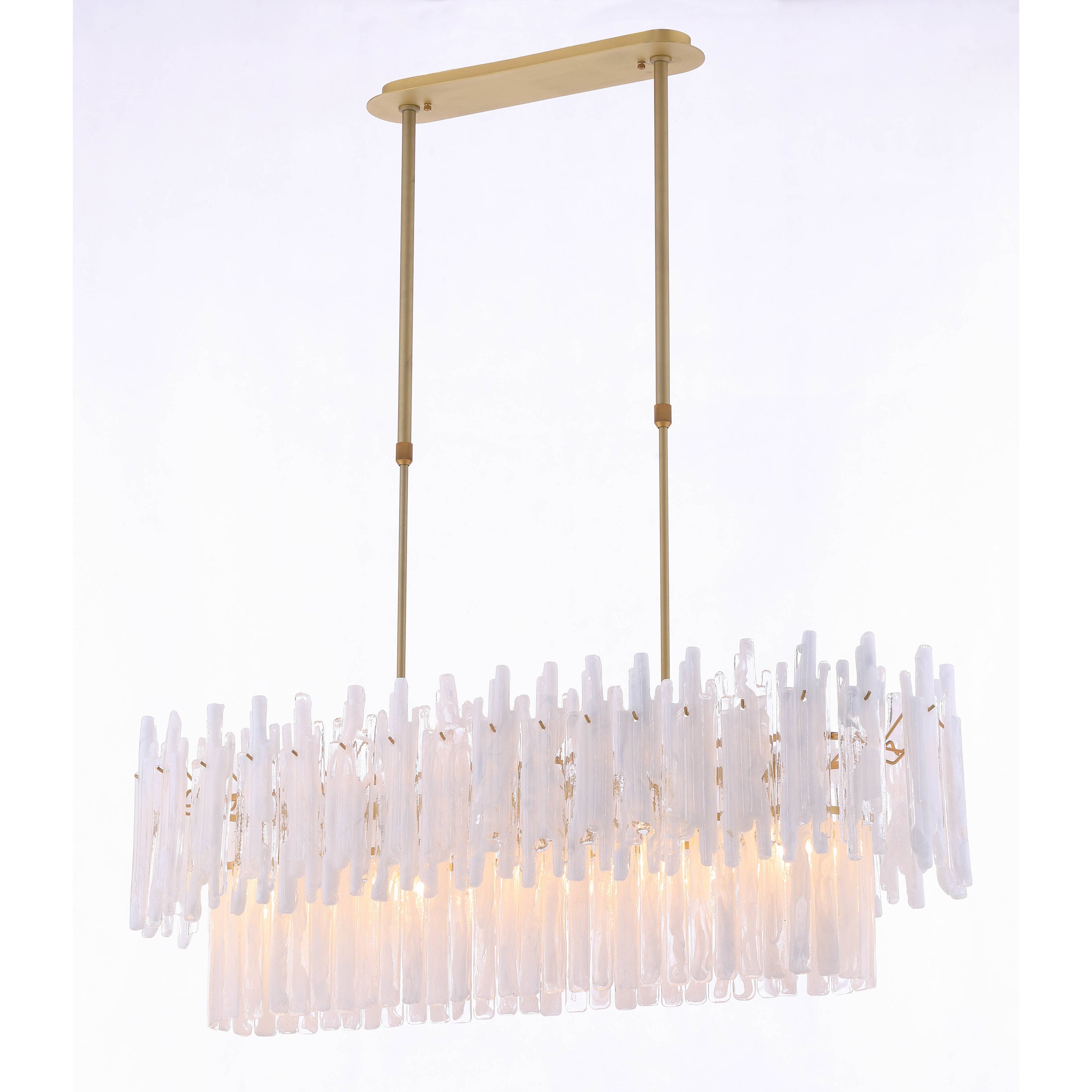 Blanche 60"W Rectangular Glass Chandelier