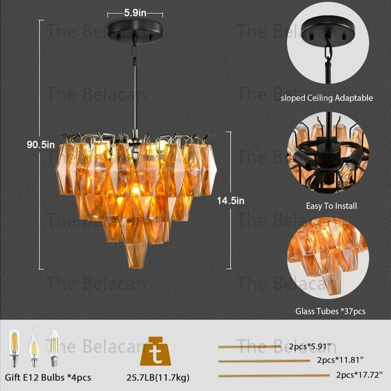 Modern Chara Round Chandelier 20" - detail 10
