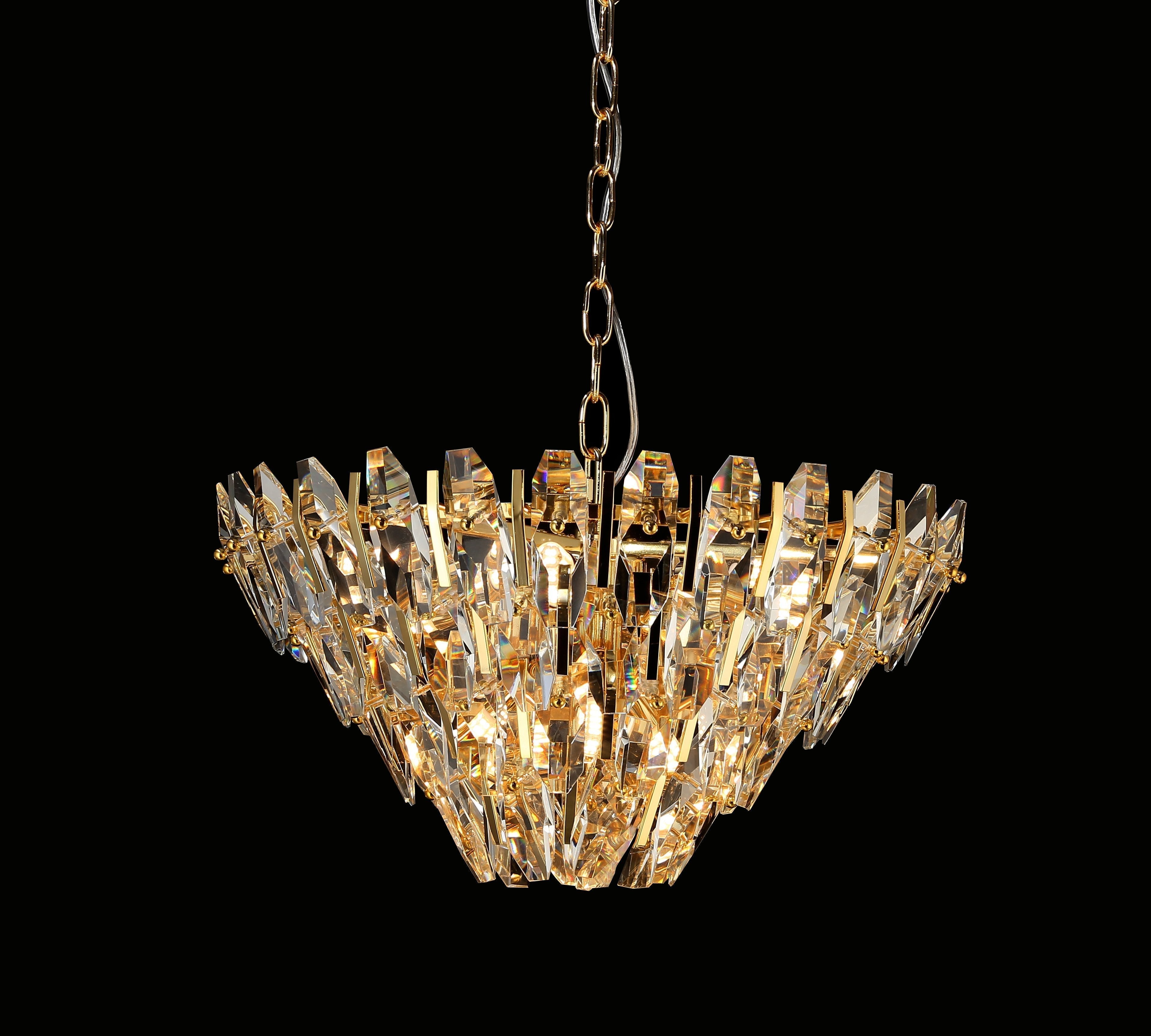 Sol Round Odeon Crystal Tiered Chandelier - detail 5
