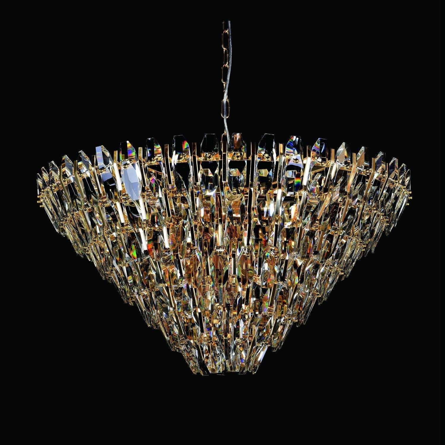 Sol Round Odeon Crystal Tiered Chandelier - detail 11