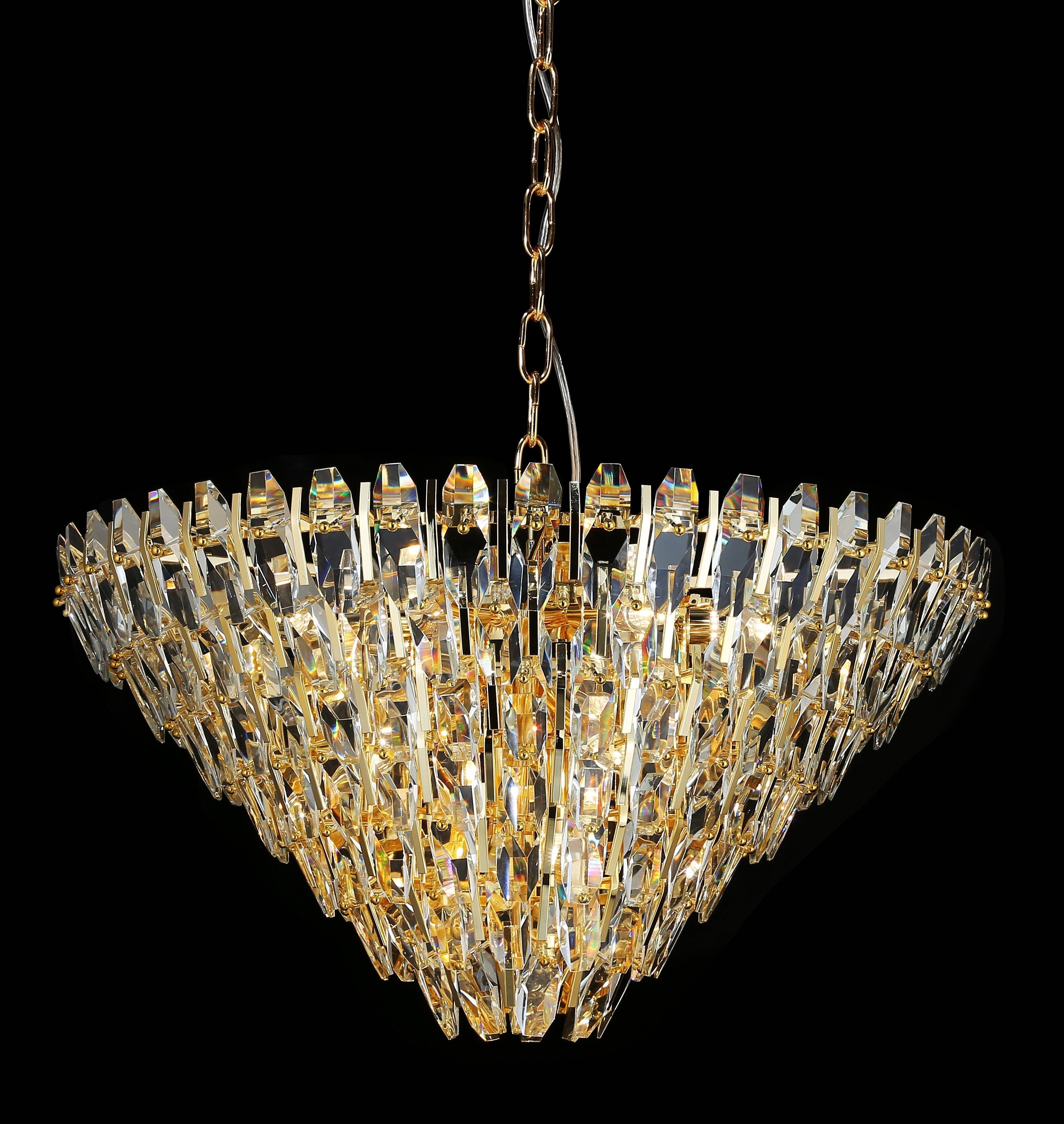 Sol Round Odeon Crystal Tiered Chandelier - detail 6