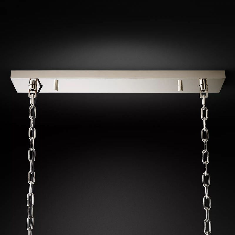 1920S Odeon Rectangular Chandelier 40 inch detail view