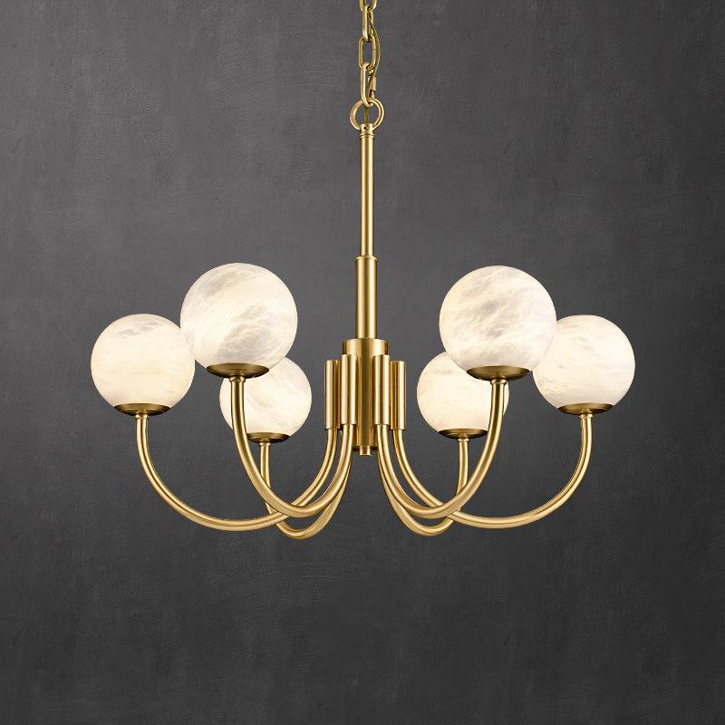 Modern Alabaster Round Art Chandelier - product detail 3