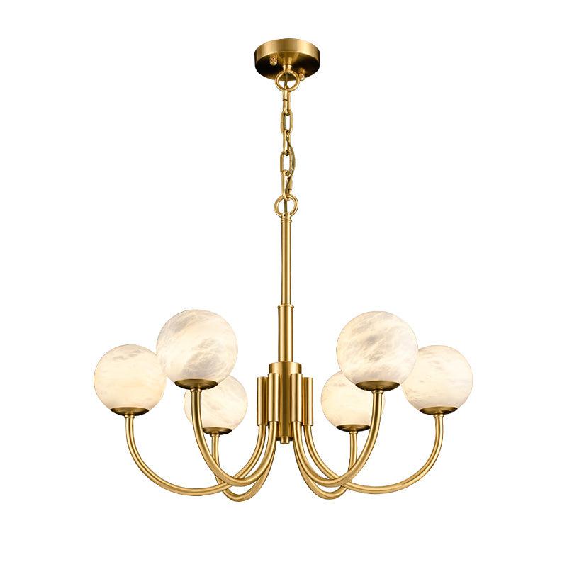 Modern Alabaster Round Art Chandelier - product detail 5