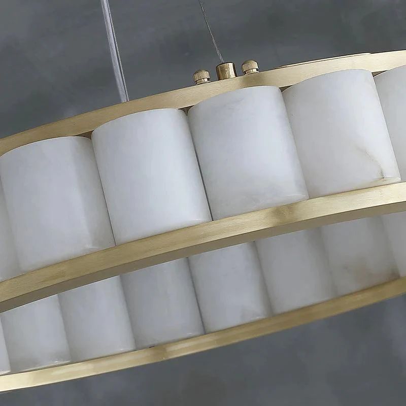Alabaster Circle Round Pendant detail view