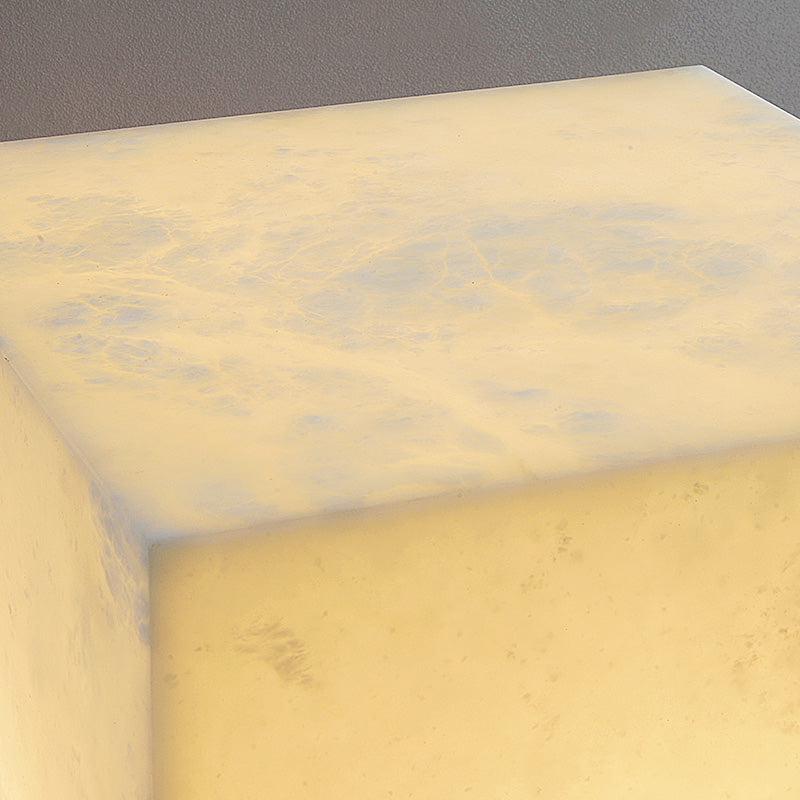Alabaster Cubic Table Lamp detail view