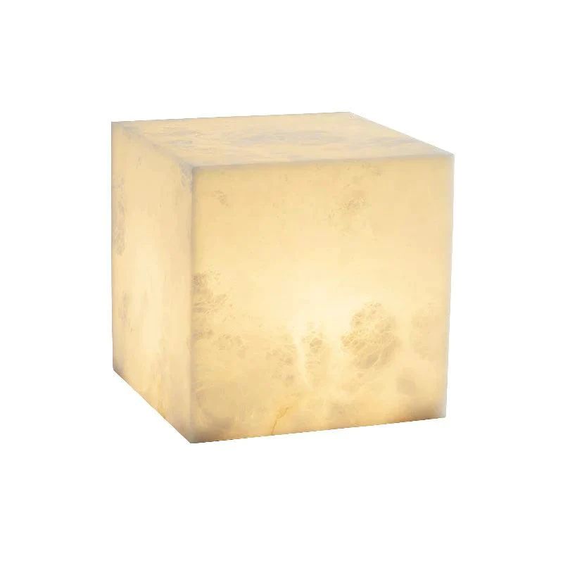 Alabaster Cubic Table Lamp detail view