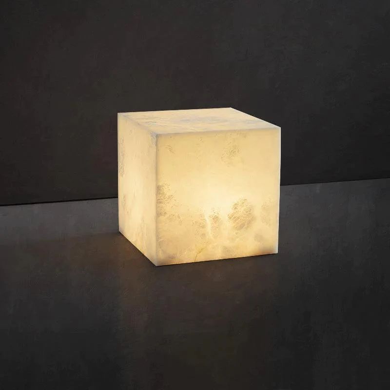 Alabaster Cubic Table Lamp main view