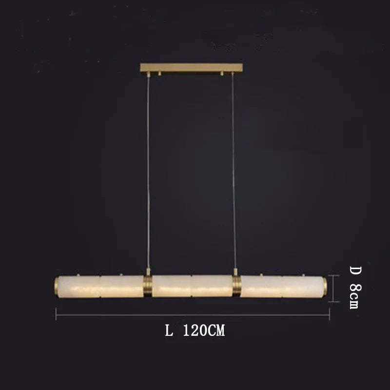Alabaster Cylindrical Chandelier