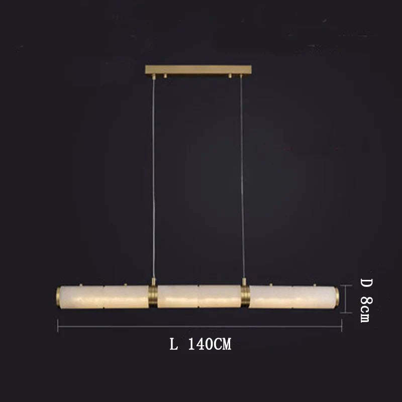 Alabaster Cylindrical Chandelier