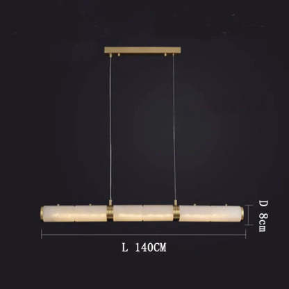 Alabaster Cylindrical Chandelier