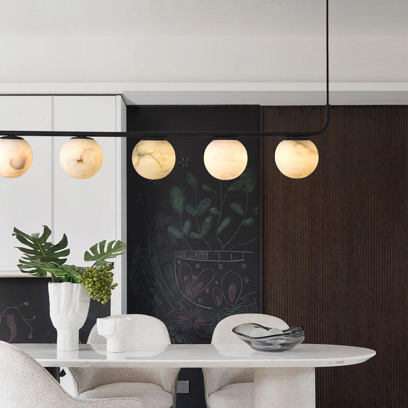 Alabaster Global Linear Pendant detail view