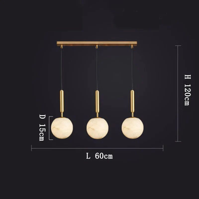 Alabaster Global Rod/Cord Pendant angled view