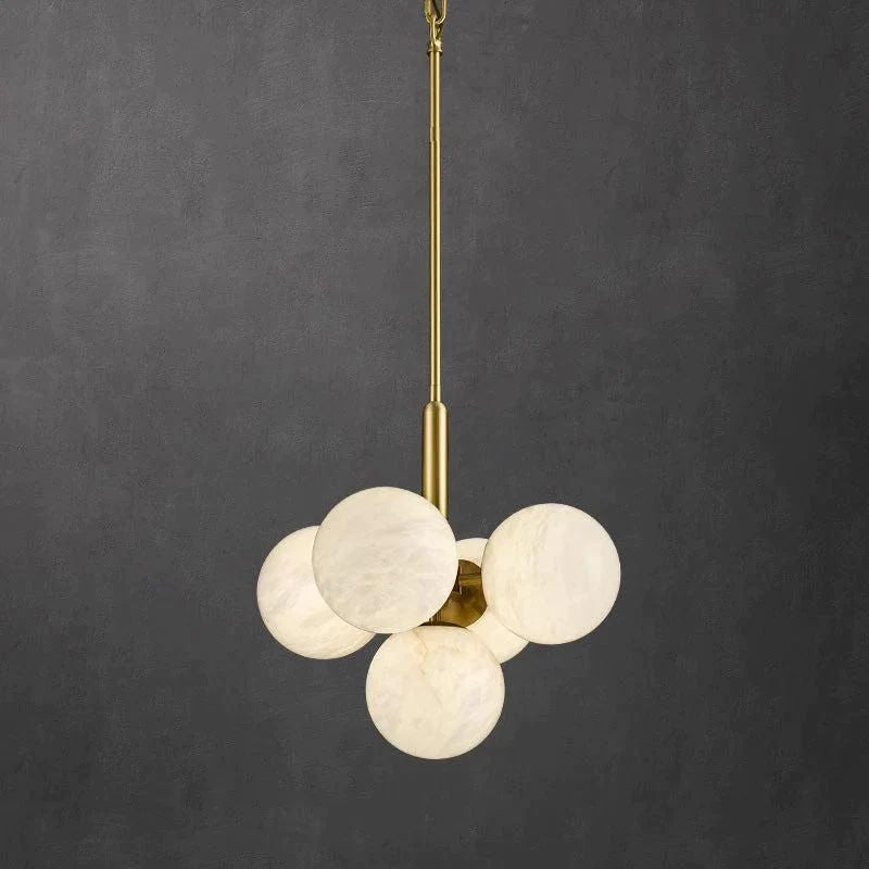 Alabaster Global Rod/Cord Pendant front view